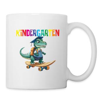 Schültüte Einschulung Dino Schulanfang - Tasse - Weiß - Rechts