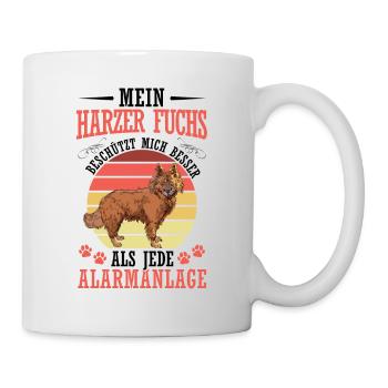 Harz fox protects me Herding dog Herding fox - Mug - white - Right