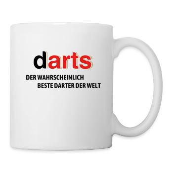 Der wahrscheinlich beste Darter der Welt - Tasse - Weiß - Rechts