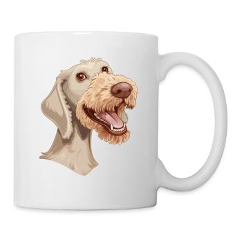 Bedlington Terrier | Cartoon Artwork - Tasse - Weiß - Rechts
