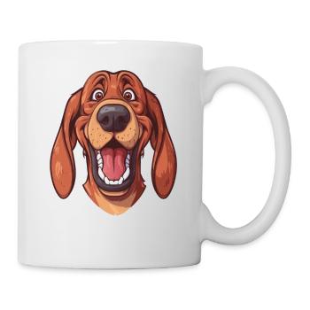Bloodhound | Cartoon Artwork - Tasse - Weiß - Rechts