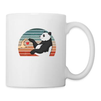 Retro Panda Bear Lover Friend Pandas - Mug - white - Right