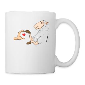Schafliebhaber Freund Lamm Lämmer - Tasse - Weiß - Rechts