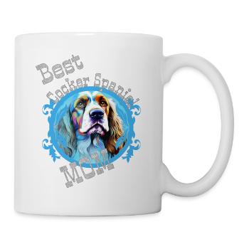 Englischer Cocker Spaniel Spruch Best Mom - Tasse - Weiß - Rechts