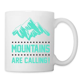 mountains berge are calling - Tasse - Weiß - Rechts