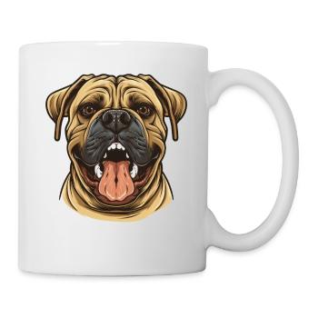 Bullmastiff | Cartoon Artwork - Tasse - Weiß - Rechts