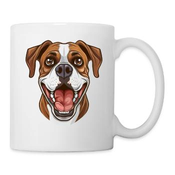 Boxeur | Illustration de dessin animé - Mug blanc - blanc - Droite