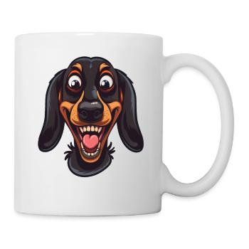 Chien de blaireau | Illustration de dessin animé - Mug blanc - blanc - Droite