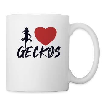 I love Geckos Crested Lizard Gekkota Leopard Gecko - Mug - white - Right
