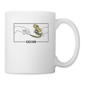 Michelangelo Kreation von Adam Gecko Crested - Tasse - Weiß - Rechts