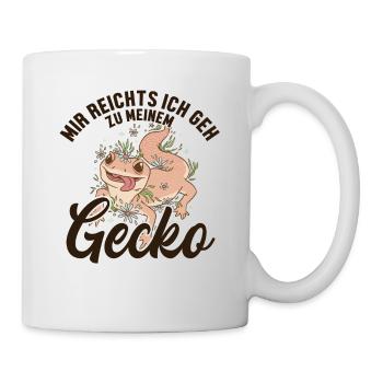 Mir reichts ich geh zu meinem Gecko Crested - Tasse - Weiß - Rechts