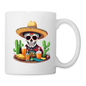 Tequila Skull Cinco De Mayo Mexique Célébration - Mug blanc - blanc - Droite