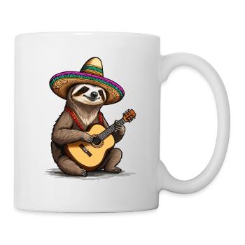 Sloth Mariachi Mexico Fiesta Music Fun - Mug - white - Right