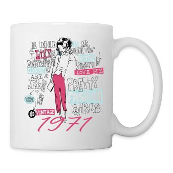 Jahrgang 1971 Geburtstagsgeschenk 1971 Mädchen 1971 - Tasse - Weiß - Rechts