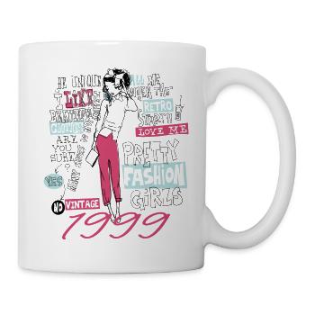 Jahrgang 1999 Geschenk Geburtstag 1999 Mädchen 1999 - Tasse - Weiß - Rechts