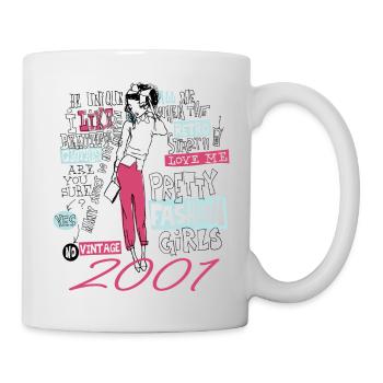 Vintage 2001 Gift Birthday 2001 Girl 2001 - Mug - white - Right