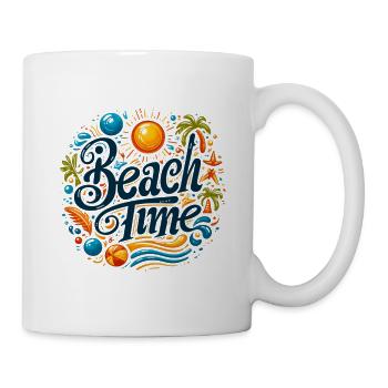 Sommer Sonne Strand Meer Palmen Urlaub - Tasse - Weiß - Rechts