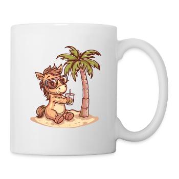 Palmier d’été de l’île aux chevaux - Mug blanc - blanc - Droite