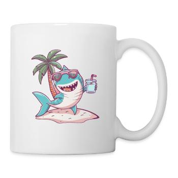 Palmier d’été de l’île aux requins - Mug blanc - blanc - Droite