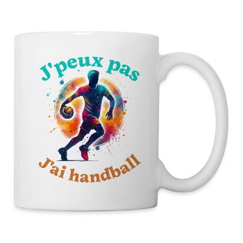 J peut pas j ai handball cadeau handball humour - Mug - white - Right