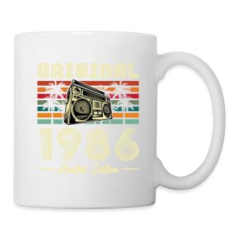 40 Ans 1986 Vintage Rétro Cadeau D'anniversaire - Mug blanc - blanc - Droite