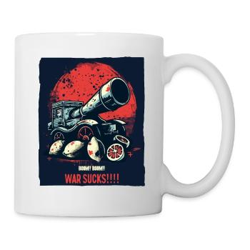 Big bang with lemons, war is crap - Mug - white - Right
