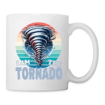 Tornado Storm Whirlwind I am the tornado - Mug - white - Right