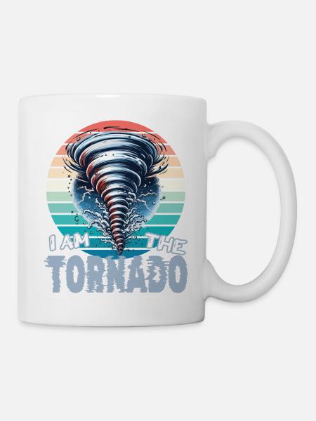 Tornado Storm Whirlwind I am the tornado - Mug - white