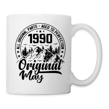 1990 May Original: 34 Years Anniversary Gift - Mug - white - Right