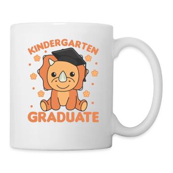 Kids Kindergarten graduate Triceratops Graduation - Tasse - Weiß - Rechts
