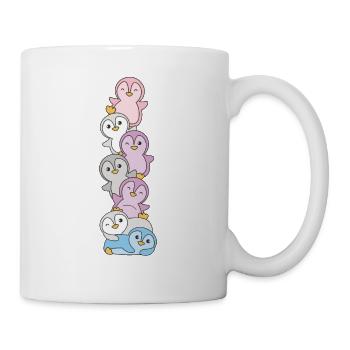 Intergender Flag Pride LGBTQ süße Pinguin - Tasse - Weiß - Rechts