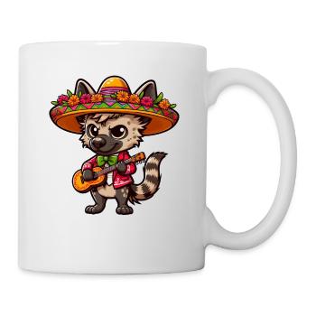 Cinco de Mayo Hyena Guitare Mariachi - Mug blanc - blanc - Droite