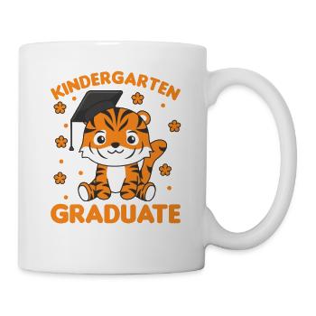Kids Kindergarten graduate Tiger Graduation - Tasse - Weiß - Rechts