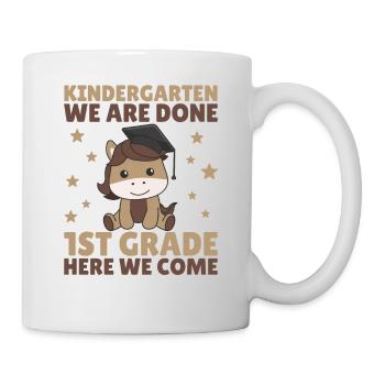 Enfants Maternelle diplômé cheval 1ère année - Mug blanc - blanc - Droite