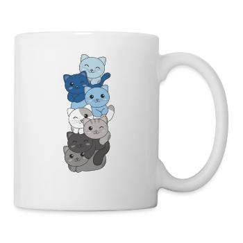 Faunflux Flag Pride LGBTQ Cute Cat Stack - Mug - white - Right