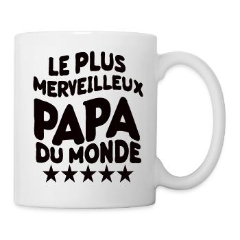 Belle idée cadeau fete des pères anniversaire papa - Mug blanc - blanc - Droite