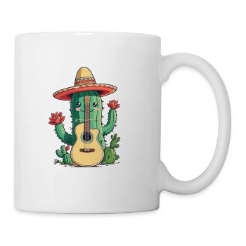 Kaktus Mexikanischer Mariachi Gitarrist Musiker - Tasse - Weiß - Rechts