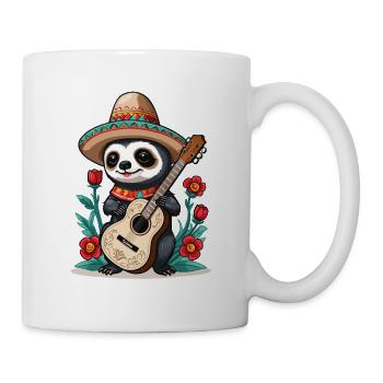 Sloth Mexican Mariachi Guitar Fiesta - Mug - white - Right