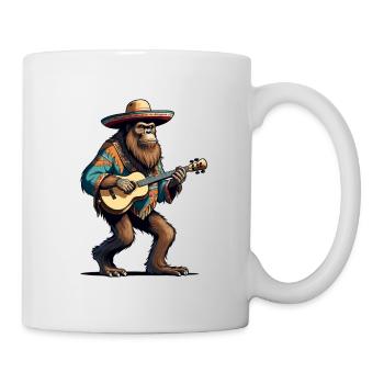 Bigfoot Mexican Mariachi Guitarist Fiesta - Mug - white - Right