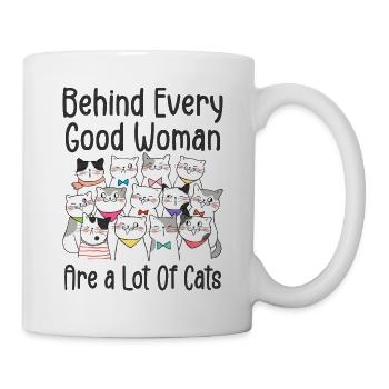 Behind Every Good Woman Are A Lot Of Cats - Mug blanc - blanc - Droite