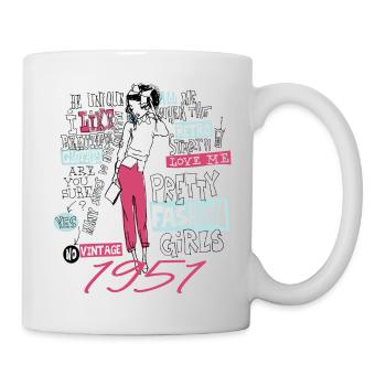 Jahrgang 1951 Geburtstagsgeschenk 1951 Tochter 1951 - Tasse - Weiß - Rechts