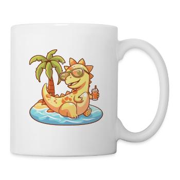 Dinosaure Stegosaurus Island Palm - Mug blanc - blanc - Droite