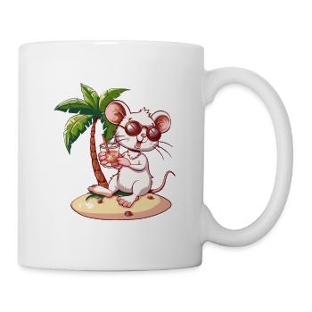 Palmier d’été de l’île de la souris - Mug blanc - blanc - Droite