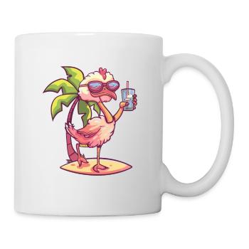 Palmier d’été de l’île Bouquet - Mug blanc - blanc - Droite