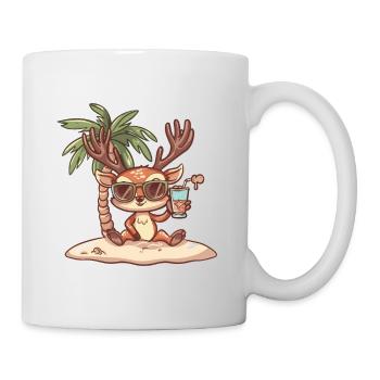 Palmier d’été de l’île Deer - Mug blanc - blanc - Droite