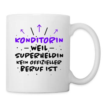 Konditorin Spruch Backen Witz Konditorin Geschenk - Tasse - Weiß - Rechts