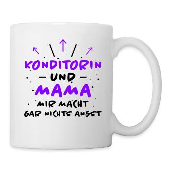 Konditorin Spruch Backen Witz Konditorin Geschenk - Tasse - Weiß - Rechts