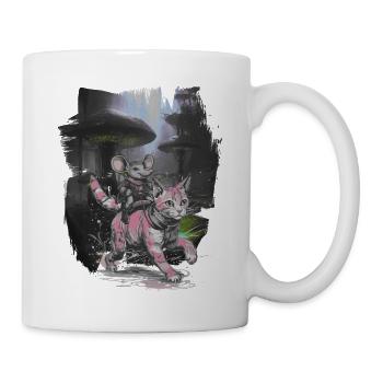 Adventure, Travel, Cat, Rat, Excursion, Traveler - Mug - white - Right