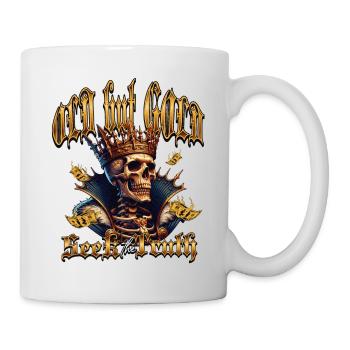 Vieux mais doré cherche la vérité avec un crâne - Mug blanc - blanc - Droite