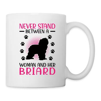 Briard Berger de Brie épouse et son Briard - Mug blanc - blanc - Droite